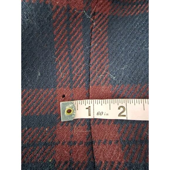 Jones New York Women's 100% Wool Plaid Dark‎ Academia Blazer Jacket Red Blue 10 - Picture 12 of 12